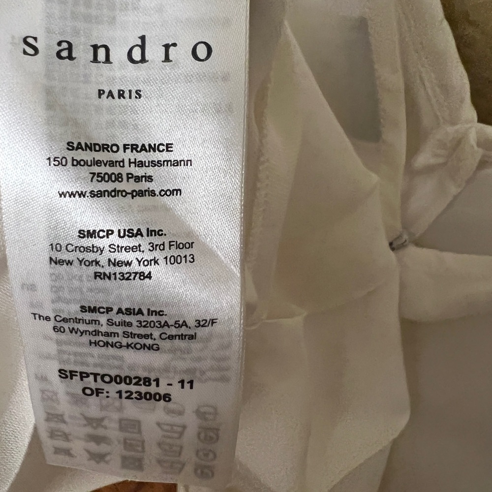 SANDRO Peplum Satin Top Size 8 - Picture 11 of 13
